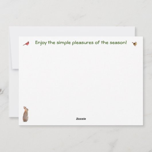 Platte Kerstkaart (Achterkant)