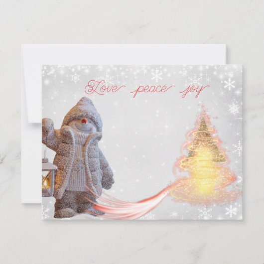 Platte kerstkaart (Voorkant)