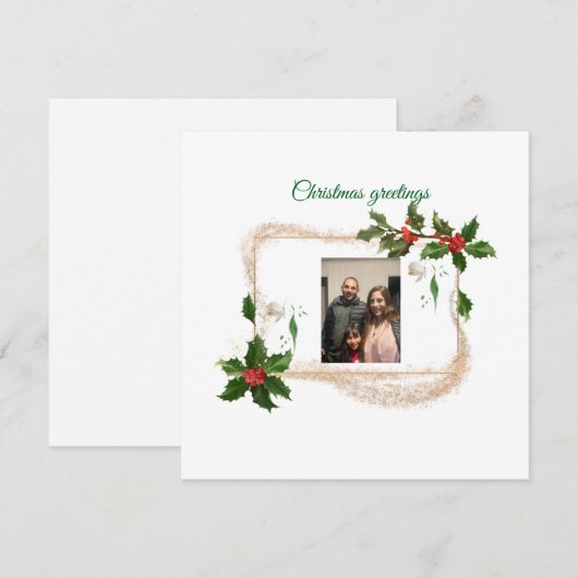 Platte kerstkaart (Voorkant / Achterkant)