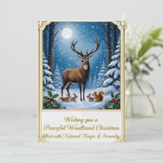 Platte kerstkaart (Staand voorkant)