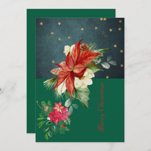 Platte kerstkaart  (Voorkant / Achterkant)