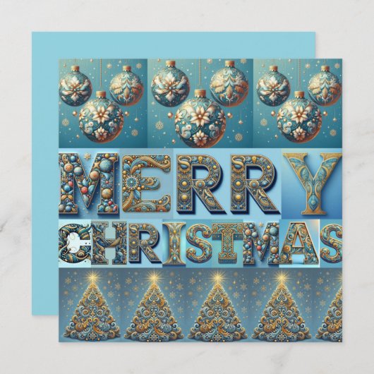 platte kerstkaart (Voorkant / Achterkant)