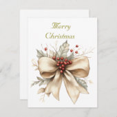 Platte kerstkaart  (Voorkant / Achterkant)