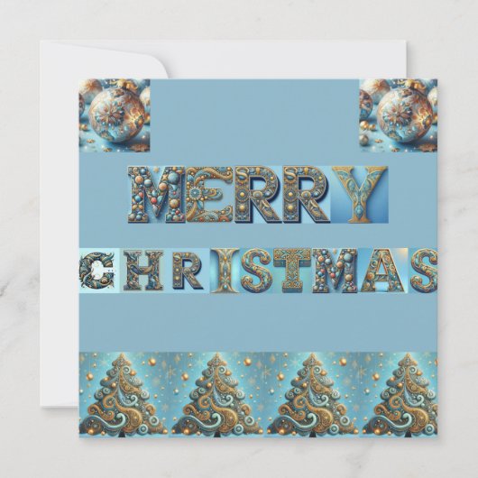 platte kerstkaart (Voorkant)