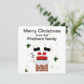 Platte kerstkaart (Staand voorkant)