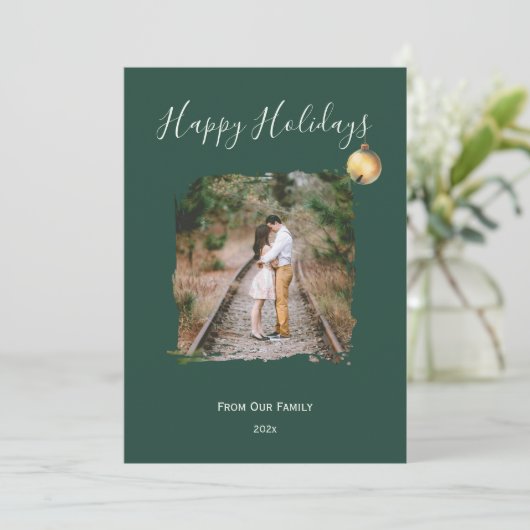 Platte kerstkaart (Staand voorkant)