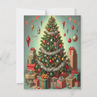 Platte kerstkaart, Afmeting: 10,8 cm x 14 cm, Papi Feestdagenkaart