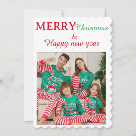 Platte kerstkaart, Afmeting: 5" x 7", Papier: Kraf Feestdagenkaart