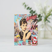 Platte kerstkaart, dankkaart briefkaart (Staand voorkant)