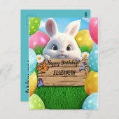 Platte kerstkaart, formaat: 10,8 cm x 14 cm, papie briefkaart (Voorkant / Achterkant)