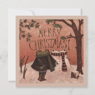 Platte kerstkaart, formaat: 10,8 cm x 14 cm, papie feestdagenkaart