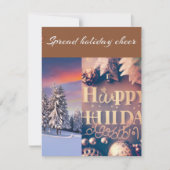 Platte kerstkaart, formaat: 10,8 cm x 14 cm, papie feestdagenkaart (Voorkant)