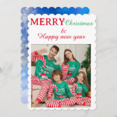 Platte kerstkaart, formaat: 5" x 7", papier: kraft feestdagenkaart (Voorkant / Achterkant)