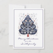Platte Kerstkaart - Scandinavische Kerstboom (Voorkant)