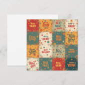 Platte kerstkaart voor Nieuwjaar (Voorkant / Achterkant)