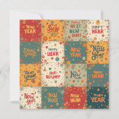 Platte kerstkaart voor Nieuwjaar (Voorkant)