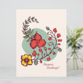 Platte kerstkaarten met Seizoensgroeten Kaart (Staand voorkant)