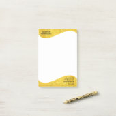 Platte labelrand - golf goud 1 post-it® notes (Op bureau)