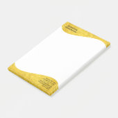 Platte labelrand - golf goud 1 post-it® notes (Schuin)