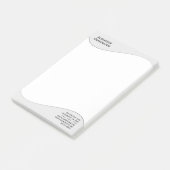 Platte labelrand - golf grijs verloop 1 post-it® notes (Schuin)