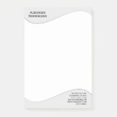 Platte labelrand - golf grijs verloop 1 post-it® notes (Voorkant)