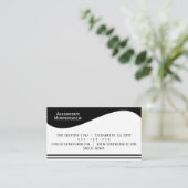 Platte labelrand - Golf wit 1 - logo + QR-code Visitekaartje (Staand voorkant)