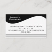 Platte labelrand - Golf wit 1 - logo + QR-code Visitekaartje (Voorkant)
