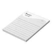 Platte labelrand - Golf wit 1 Notitieblok (Linkerzijde)