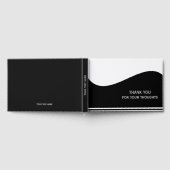 Platte labelrand - golf zwart 1 gastenboek (Volledig)