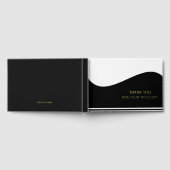 Platte labelrand - golf zwart 1 gastenboek (Volledig)