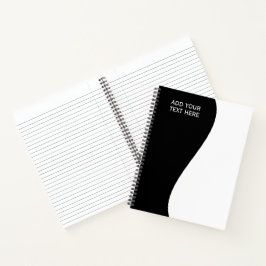 Platte labelrand - golf zwart 1 notitieboek