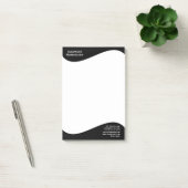 Platte labelrand - golf zwart 1 post-it® notes (Kantoor)