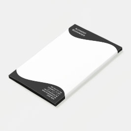 Platte labelrand - golf zwart 1 post-it® notes