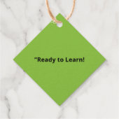 Platte Lime Groene Achtergrond – School Textuur Bedankjes Labels (Achterkant)