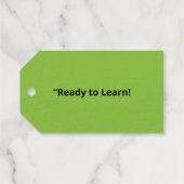 Platte Lime Groene Achtergrond – School Textuur Cadeaulabels (Achterkant (horizontaal))