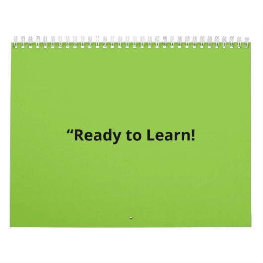 Platte limoengroene achtergrond – schooltextuur kalender (Hoes)