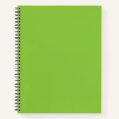Platte limoengroene achtergrond – schooltextuur notitieboek (Voorkant)