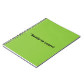 Platte limoengroene achtergrond – schooltextuur notitieboek (Linkerzijde)