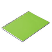 Platte limoengroene achtergrond – schooltextuur notitieboek (Linkerzijde)