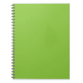 Platte limoengroene achtergrond – schooltextuur notitieboek (Voorkant)