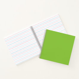 Platte limoengroene achtergrond – schooltextuur notitieboek