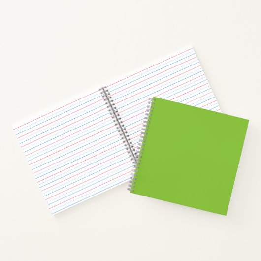 Platte limoengroene achtergrond – schooltextuur notitieboek (Binnen)