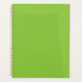 Platte limoengroene achtergrond – schooltextuur planner (Voorkant)