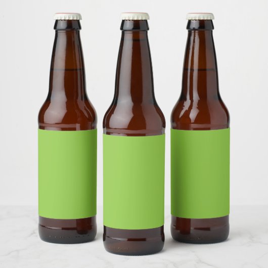 Platte limoengroene achtergrondtextuur bier etiket (Flessen)