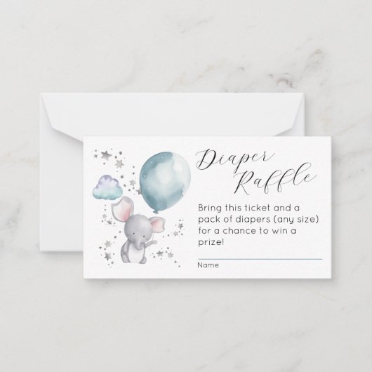 Platte luier Raffle behuizing Kaart Notitiekaartje (Voorkant)