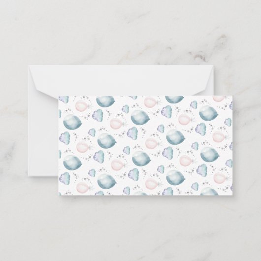 Platte luier Raffle behuizing Kaart Notitiekaartje (Achterkant)