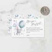 Platte luier Raffle behuizing Kaart Notitiekaartje (Voorkant / Achterkant in situ)