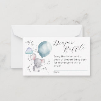 Platte luier Raffle behuizing Kaart Notitiekaartje