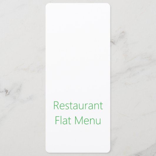 Platte menu (Voorkant)
