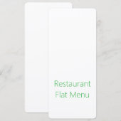 Platte menu (Voorkant / Achterkant)